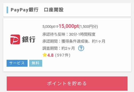 PayPay銀行×ポイントインカム