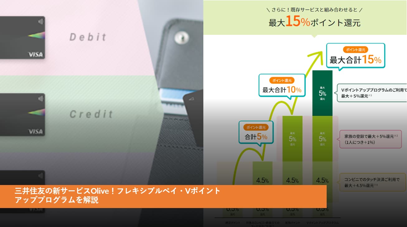 三井住友の新サービスOlive!フレキシブルペイ・Vポイントアッププログラムを解説