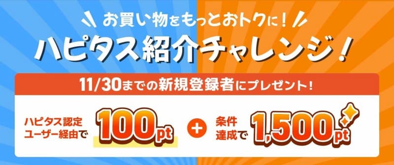 ハピタス2024年11月紹介バナー長方形